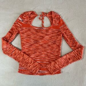 Fitted Orange Women's Top